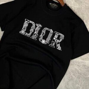 Mechanical Letter Graphic Tee - Steampunk Style Premium Cotton Black T-shirt